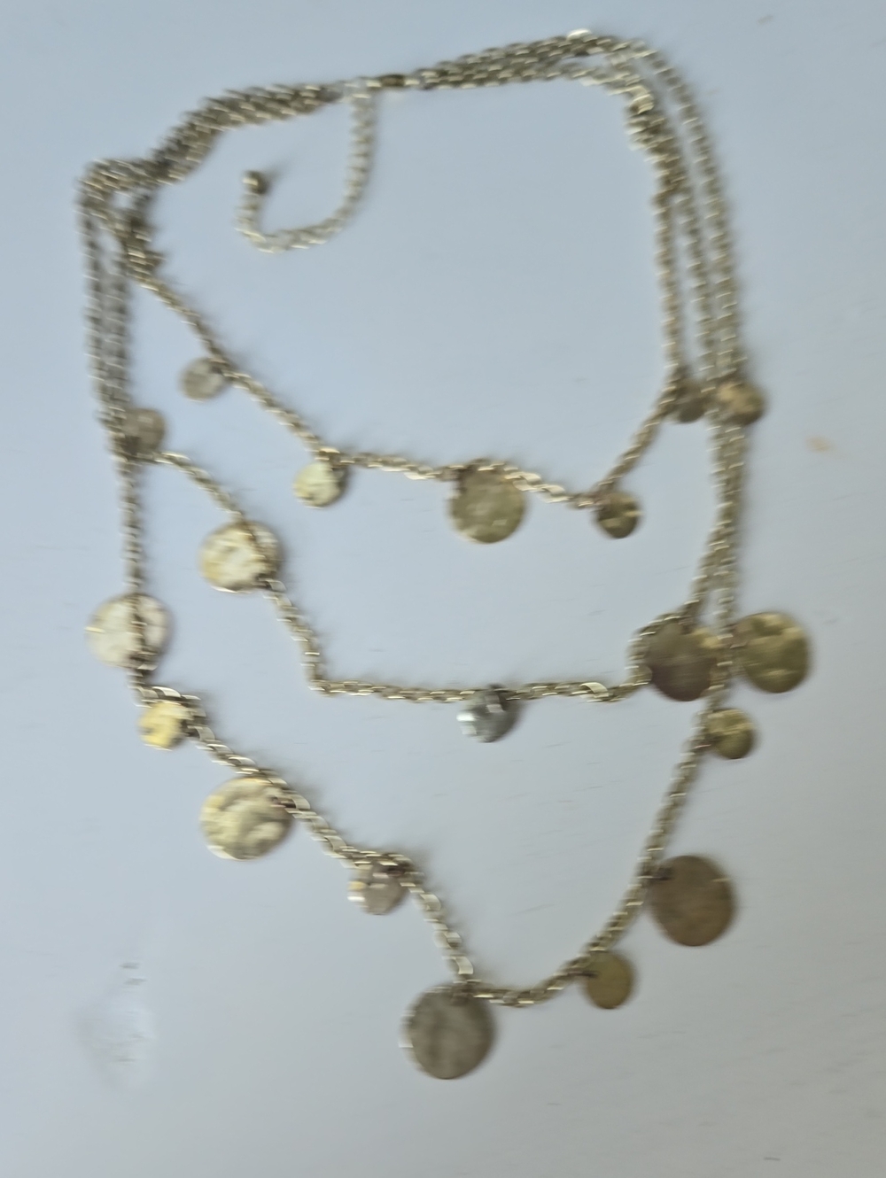 Layered Disc Pendant Necklace - Gold